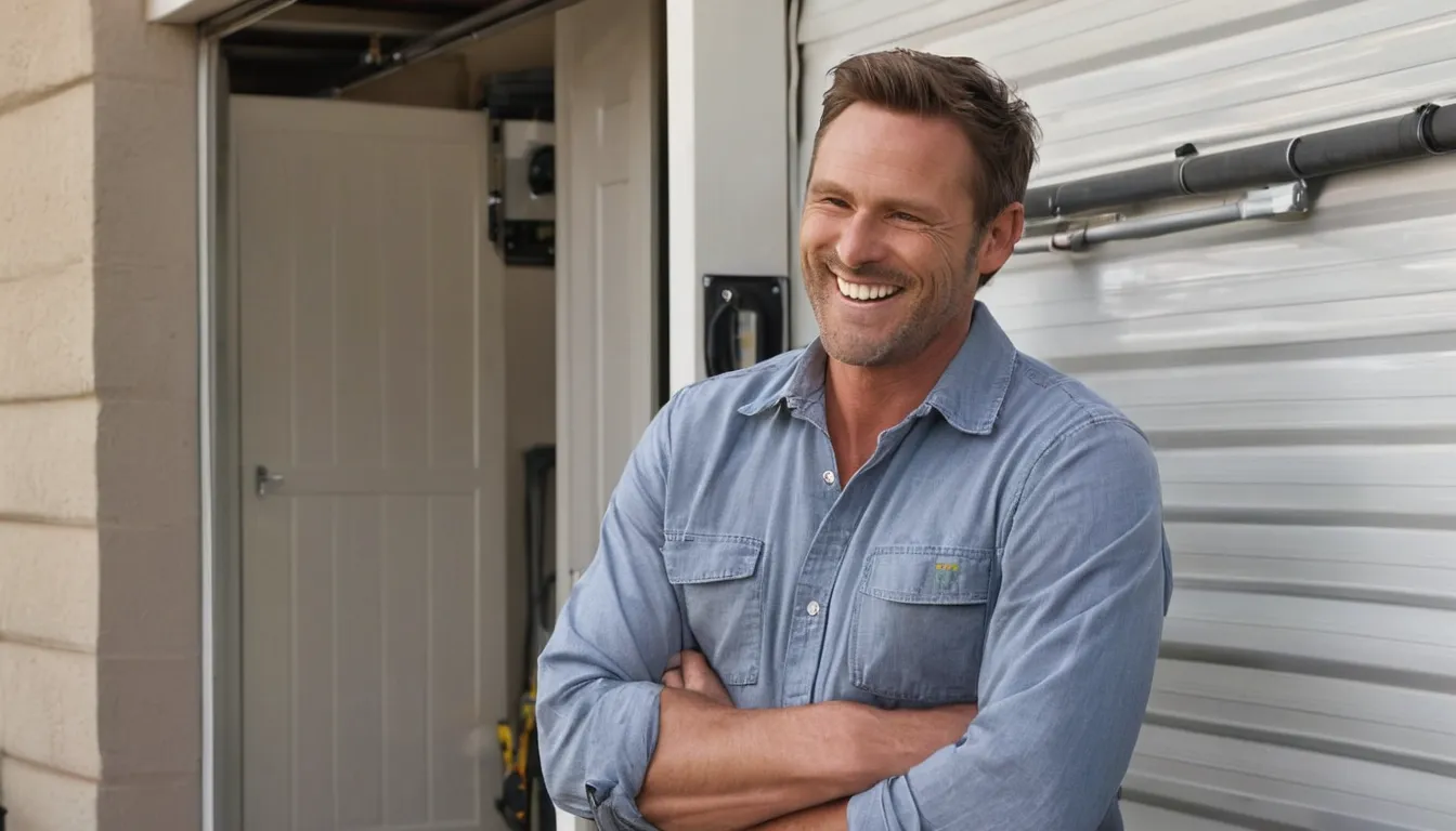 A provider checking a garage door spring in the Carson area